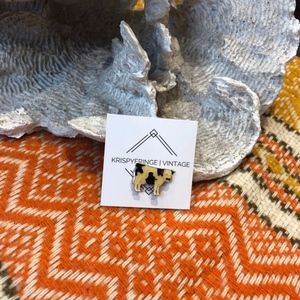 Vintage cow pin